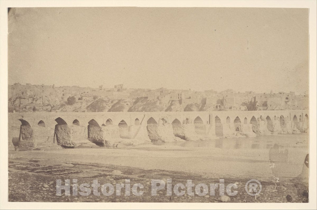 Photo Print : Possibly by Luigi Pesce - The Bridge at Dizfoul : Vintage Wall Art