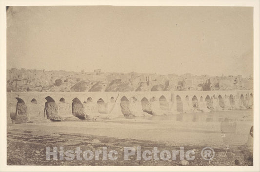 Photo Print : Possibly by Luigi Pesce - The Bridge at Dizfoul : Vintage Wall Art