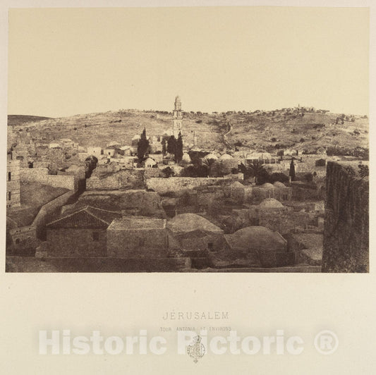 Photo Print : Louis de Clercq - Jérusalem. Tour Antonia et Environs : Vintage Wall Art