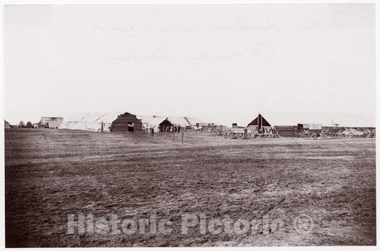 Art Print : Timothy H. O'sullivan - Camp of Confederate Prisoners at Belle Plain, May 12, 1863 : Vintage Wall Art