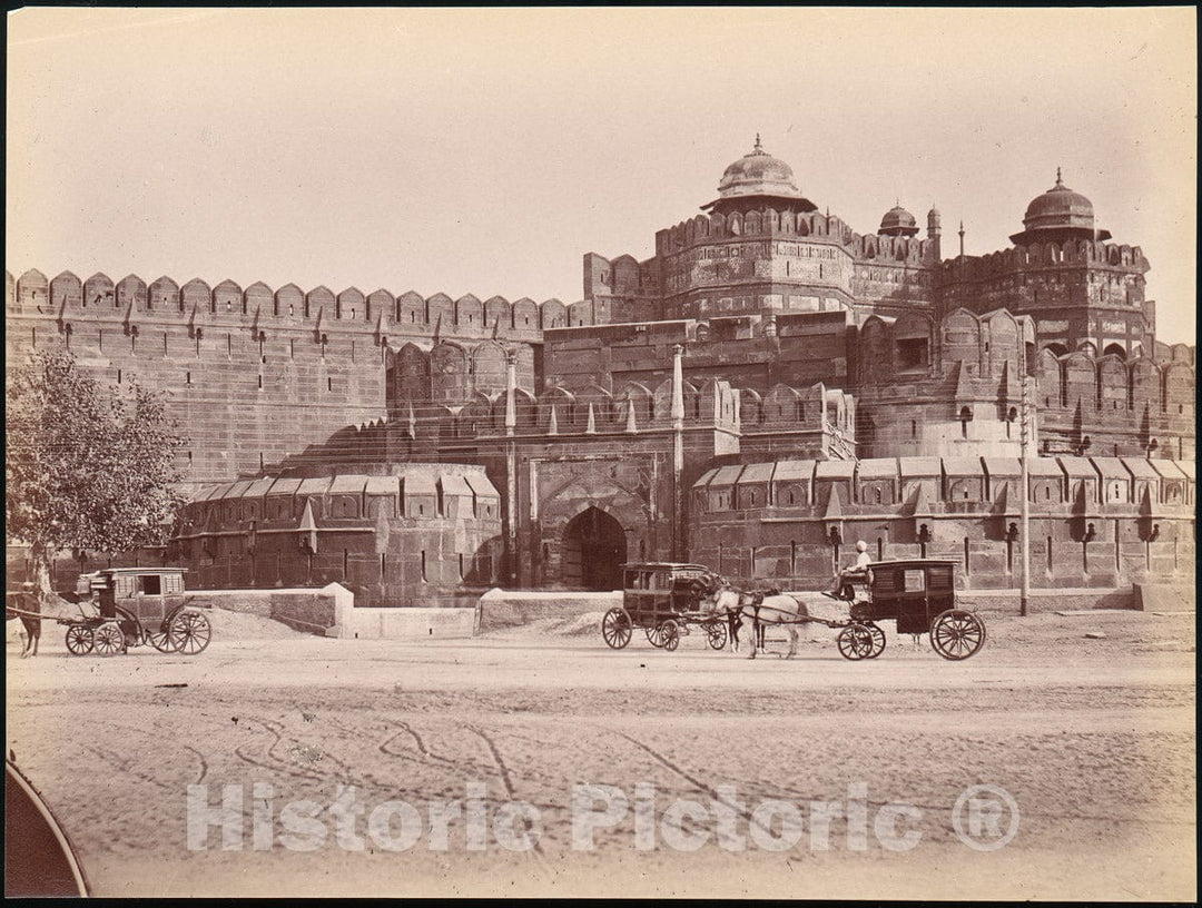 Photo Print : Red Fort, Delhi, India : Vintage Wall Art