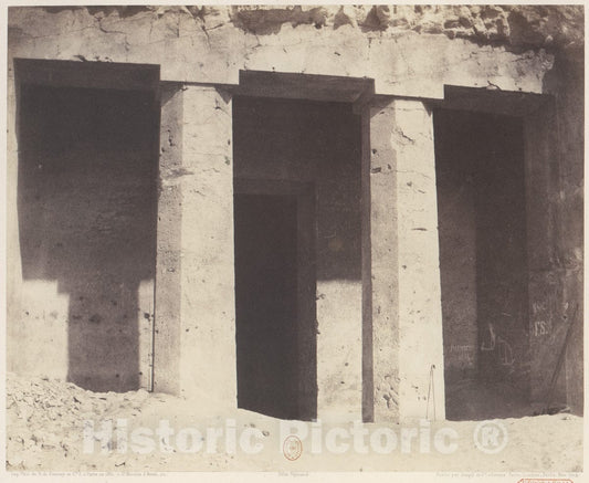 Photo Print : Félix Teynard - Béni-Haçan, Architecture Hypogéene - Tombeau d'Amoneï - 407790 : Vintage Wall Art