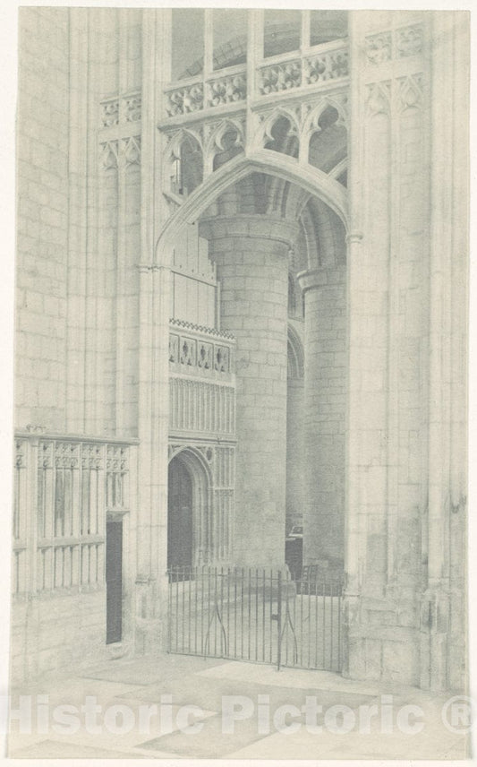 Photo Print : Frederick H. Evans - Gloucester Cathedral: North Transept : Vintage Wall Art