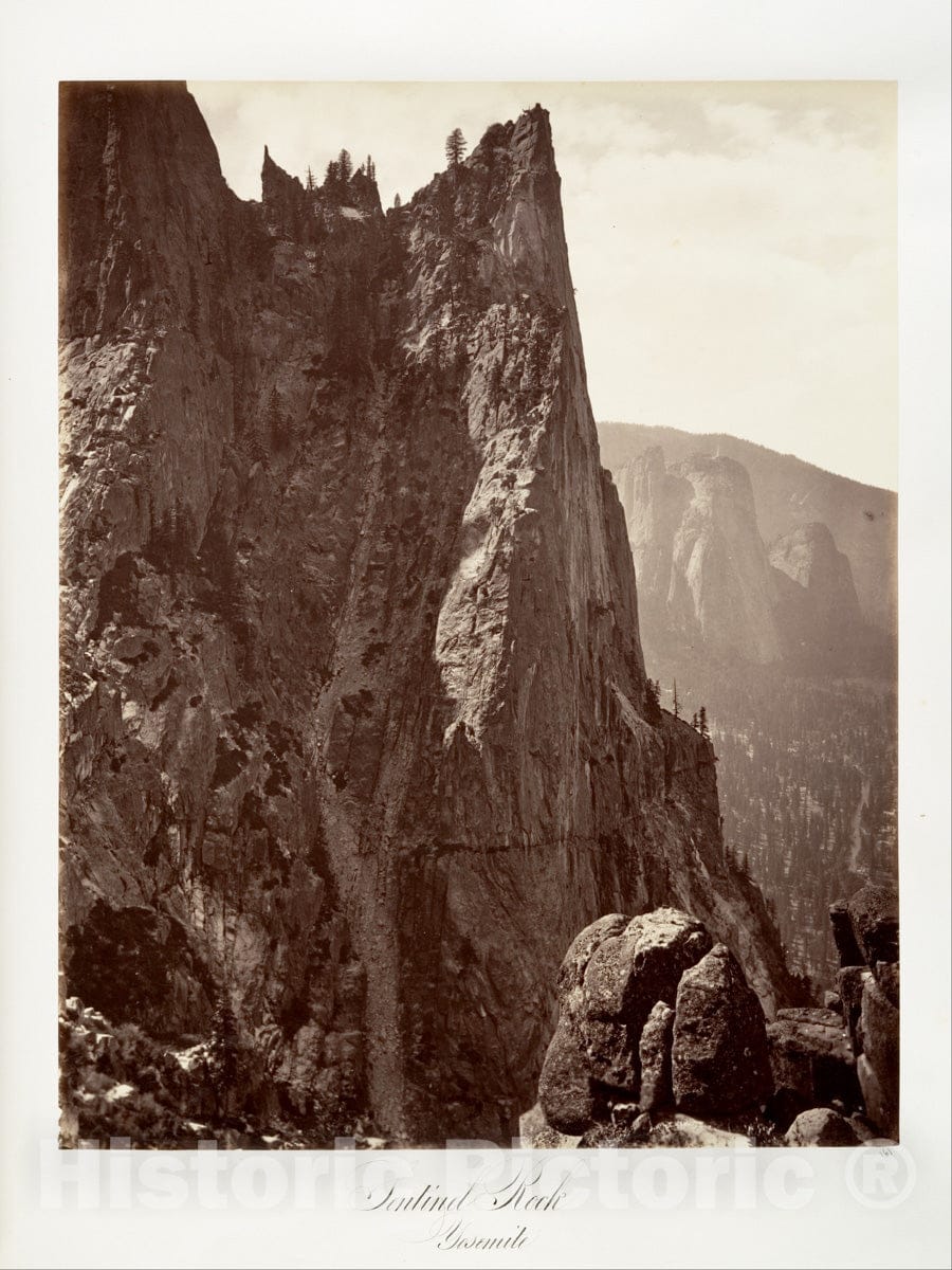 Photo Print : Carleton E. Watkins - Sentinel Rock, Yosemite 1 : Vintage Wall Art