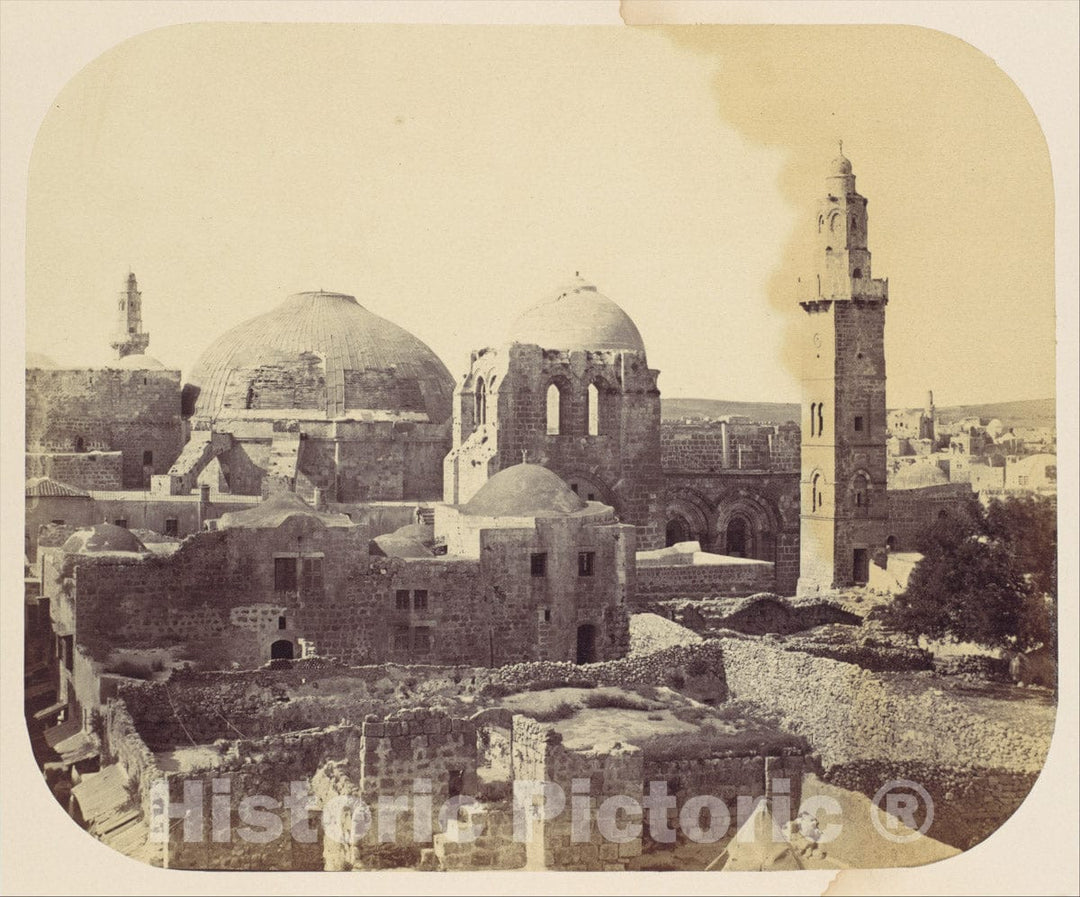 Photo Print : John Anthony - Dome of The Holy Sepulchre, Jerusalem : Vintage Wall Art