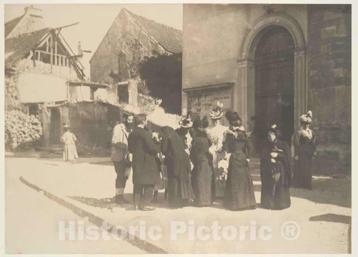 Photo Print : Edgar Degas - Street Scene, La-Queue-en-Brie (Val-de-Marne) : Vintage Wall Art