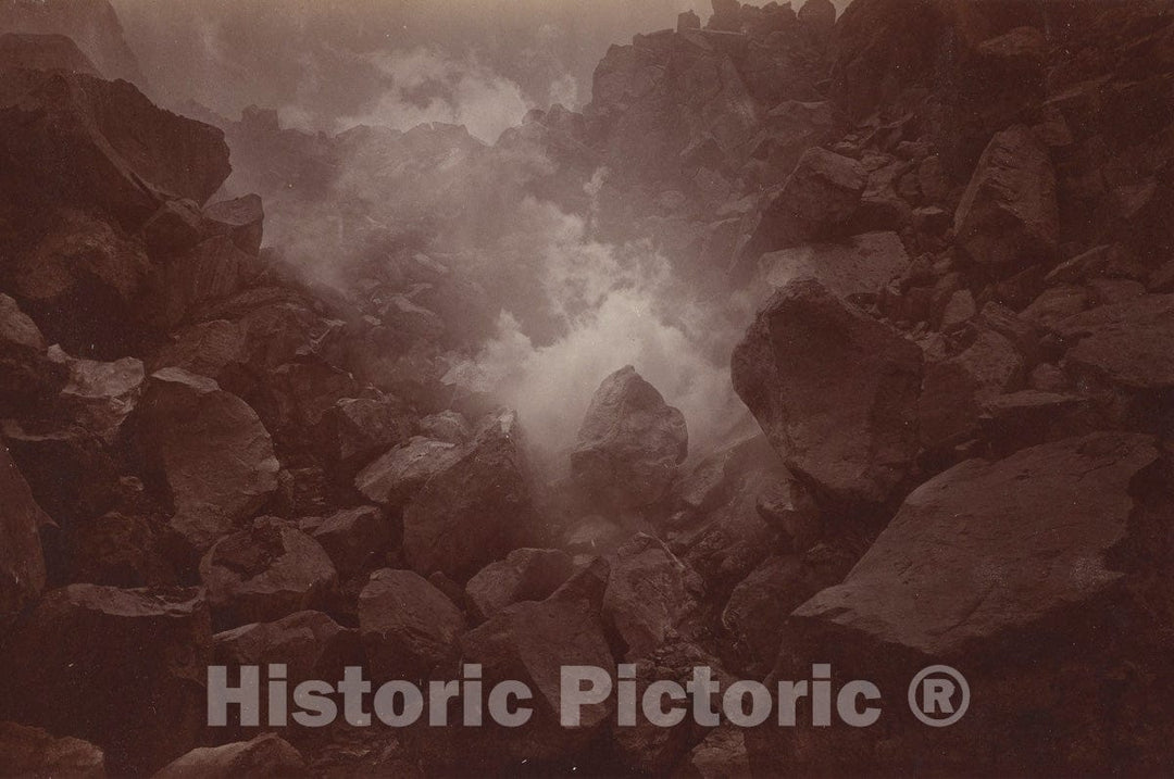 Photo Print : Eadweard Muybridge - Crater of Volcano, Quetzaltenango-Guatemala : Vintage Wall Art
