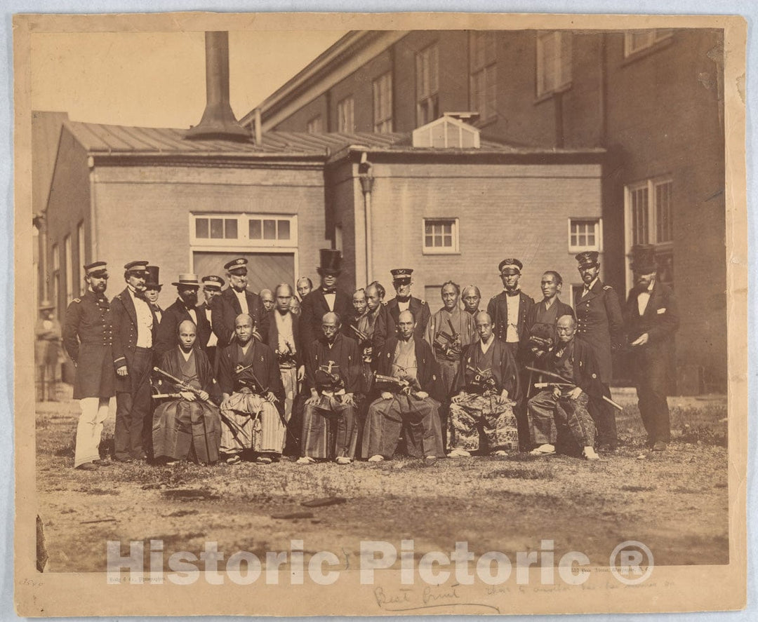 Photo Print : Mathew B. Brady - Japanese Embassy, Navy Yard, Washington, DC : Vintage Wall Art