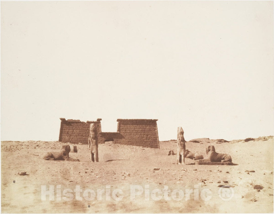 Photo Print : Félix Teynard - Sébôuah, Vue Générale du Temple : Vintage Wall Art
