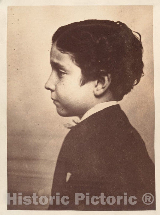Photo Print : André-Adolphe-Eugène Disdéri - Profile of The Prince Imperial : Vintage Wall Art