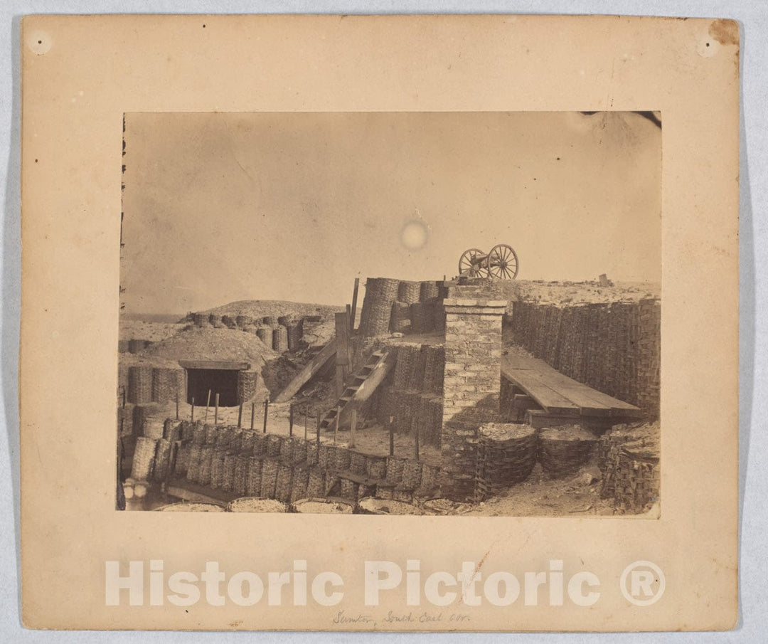 Photo Print : George Smith Cook - Fortifications Near Charleston, South Carolina : Vintage Wall Art