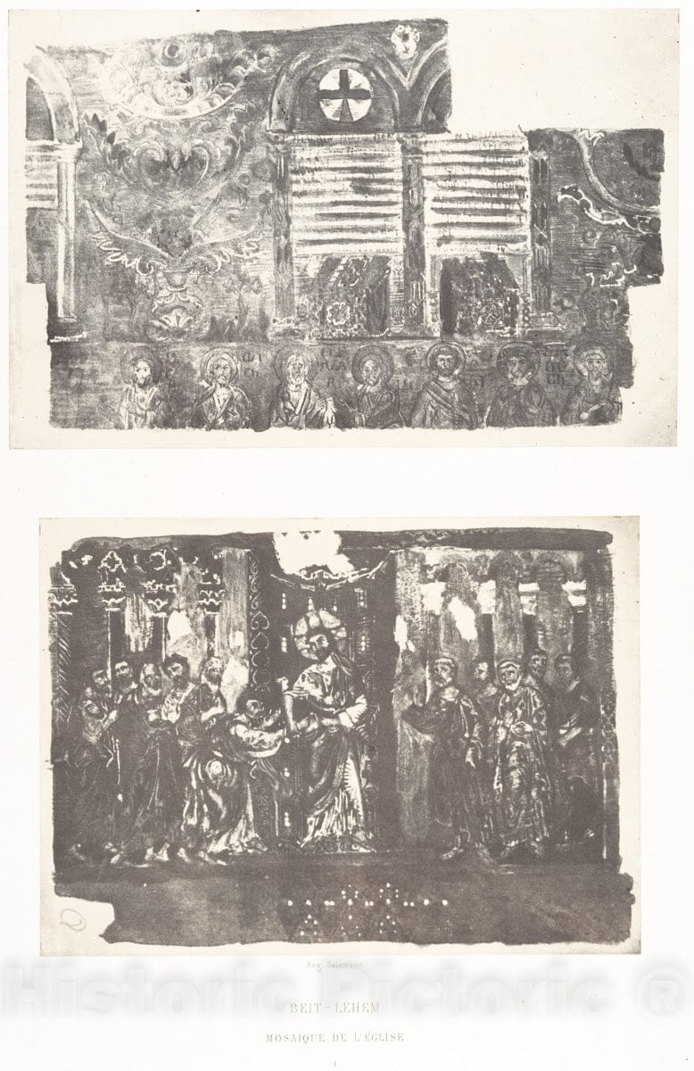 Photo Print : Auguste Salzmann - Beit-Lehem, Mosaïque de l'Église I : Vintage Wall Art
