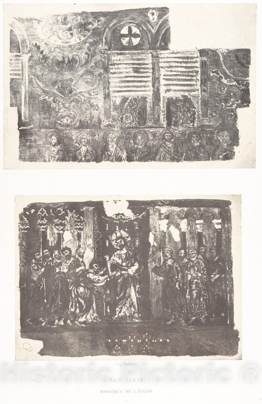 Photo Print : Auguste Salzmann - Beit-Lehem, Mosaïque de l'Église I : Vintage Wall Art
