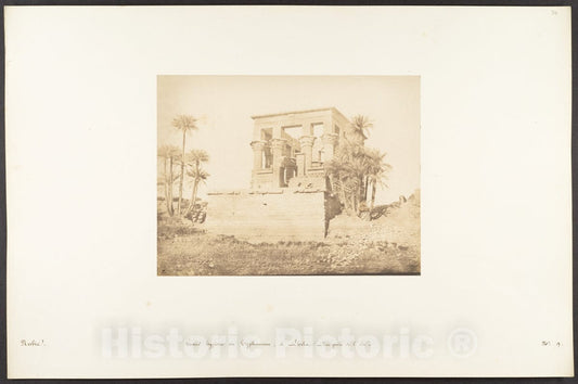 Photo Print : Maxime Du Camp - Grand Hypètre ou Typhonium, à Philae - Vue Prise de l'Est : Vintage Wall Art