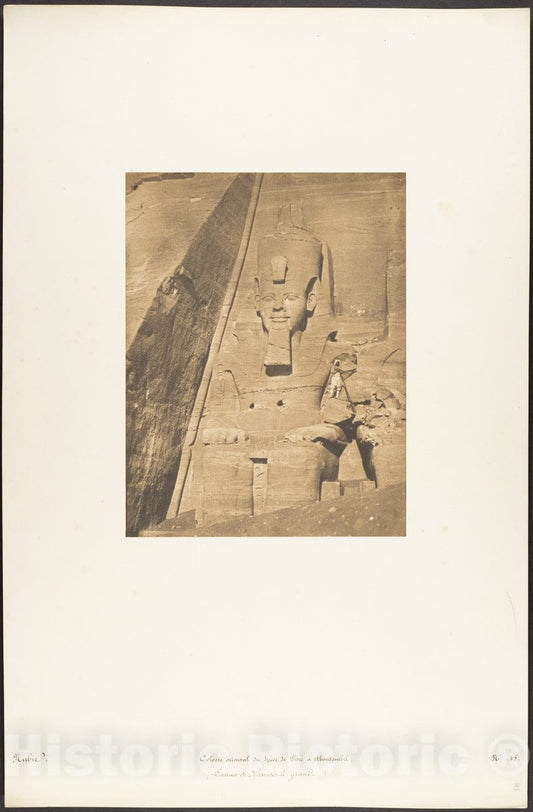 Photo Print : Maxime Du Camp - Colosse Oriental du Spéos de Phré, à Abousembil (Portrait de Rhamsès-le-Grand) : Vintage Wall Art