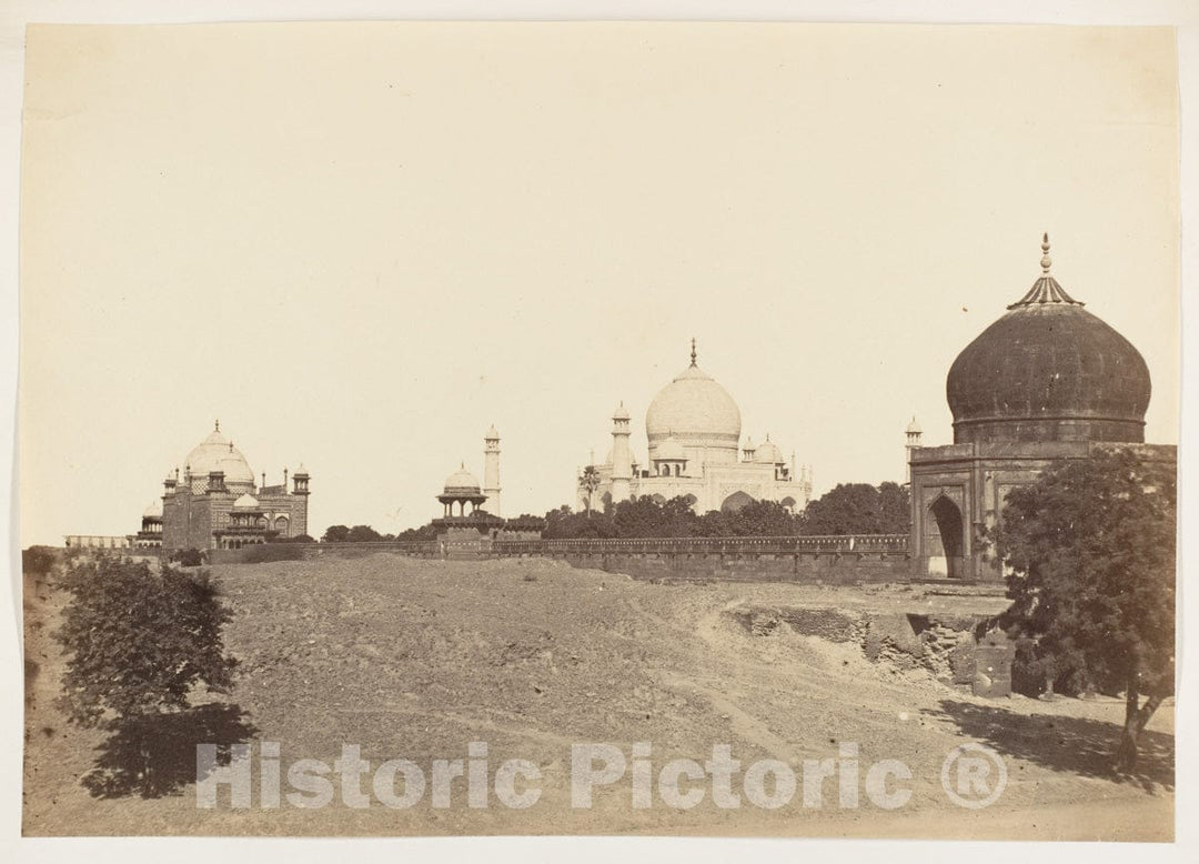 Photo Print : The Taj Mahal, Agra : Vintage Wall Art
