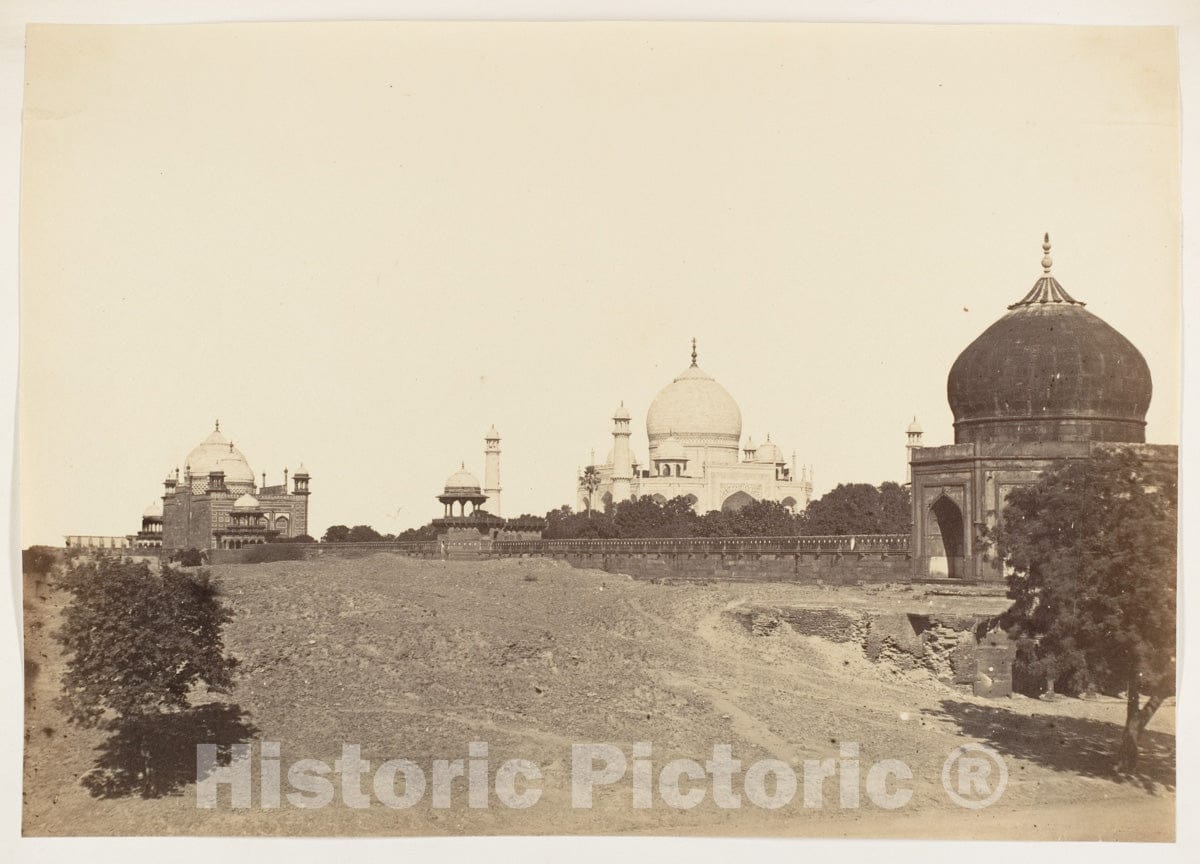 Photo Print : The Taj Mahal, Agra : Vintage Wall Art