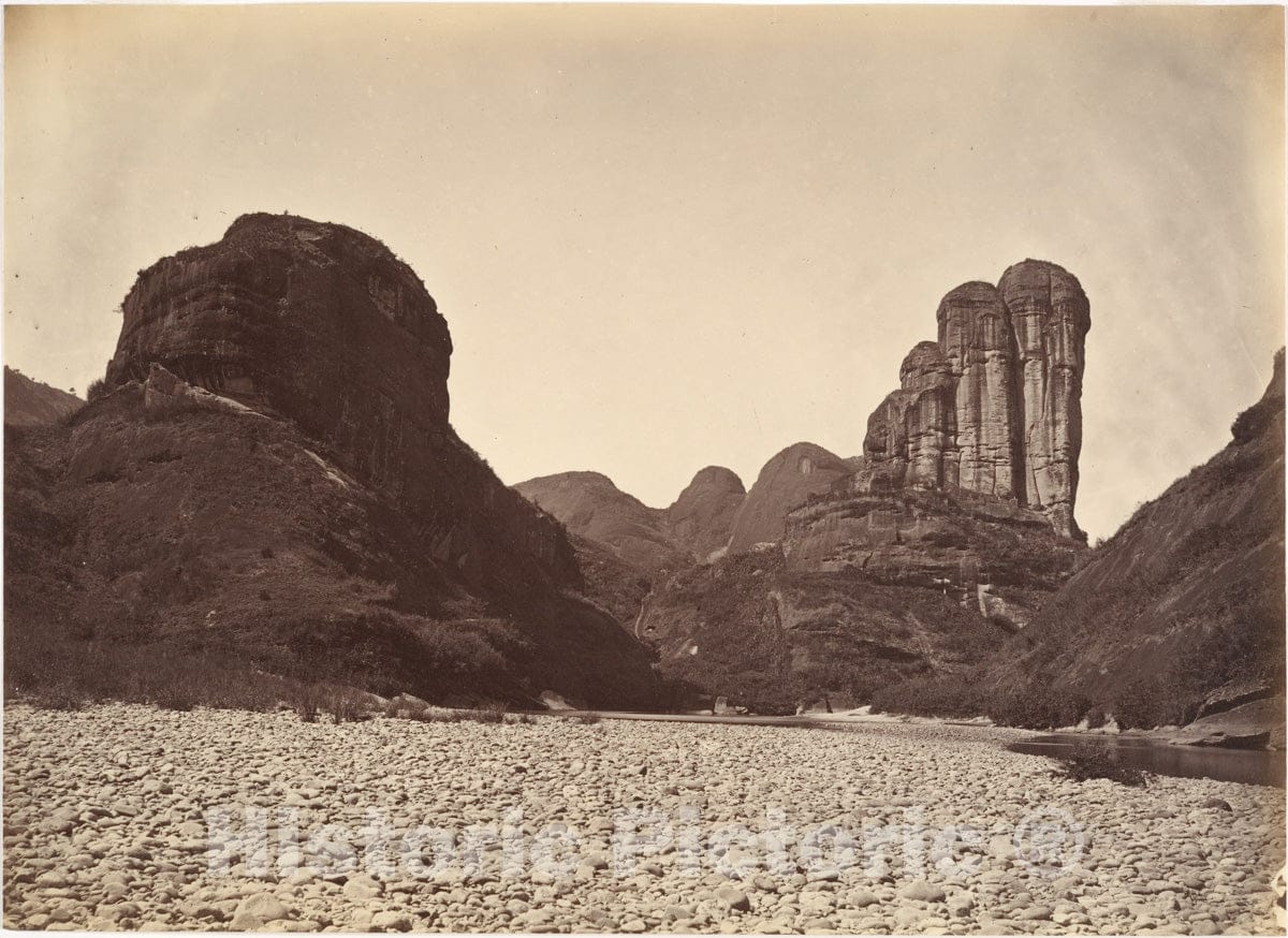 Photo Print : Lai Fong - Piled Stone Mountain Near Sing Chang : Vintage Wall Art