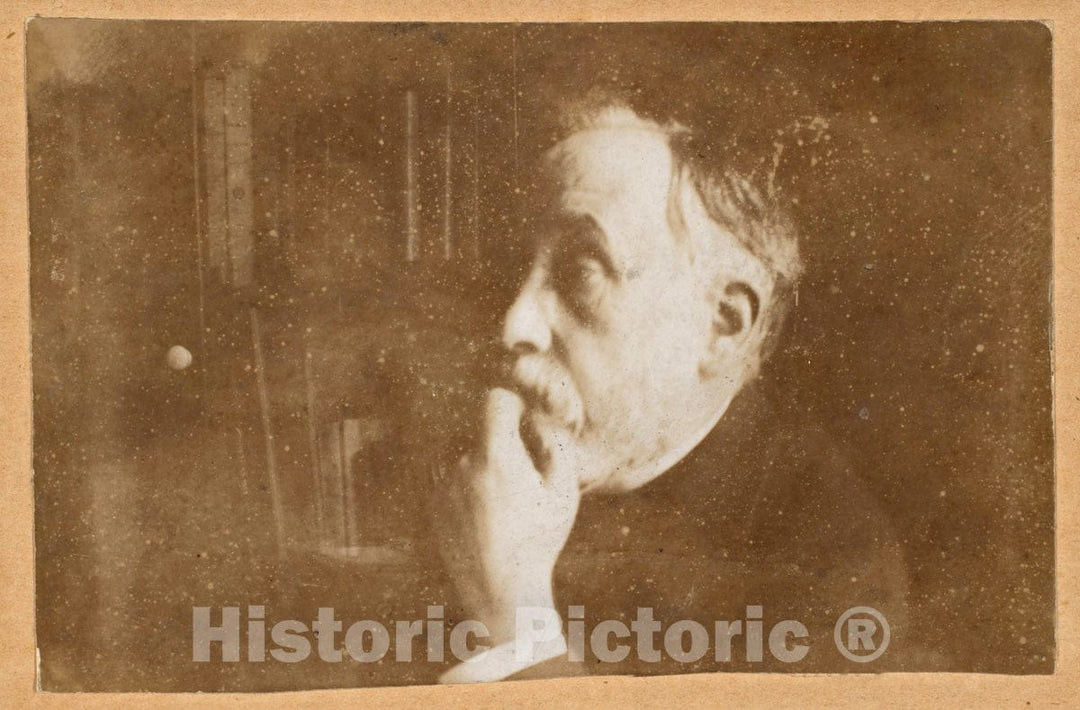 Photo Print : Edgar Degas - Self-Portrait in Library (Hand to Chin) : Vintage Wall Art