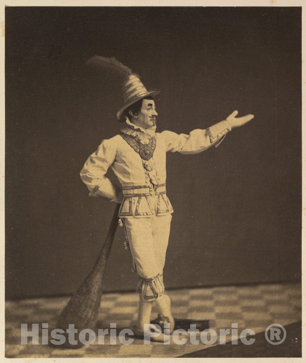 Photo Print : Charles Deforest Fredricks - Clown : Vintage Wall Art