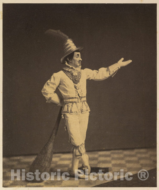 Photo Print : Charles Deforest Fredricks - Clown : Vintage Wall Art
