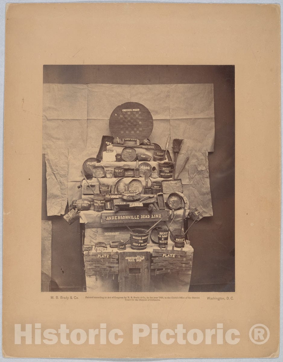 Photo Print : Brady & Co. - Relics of Andersonville Prison : Vintage Wall Art