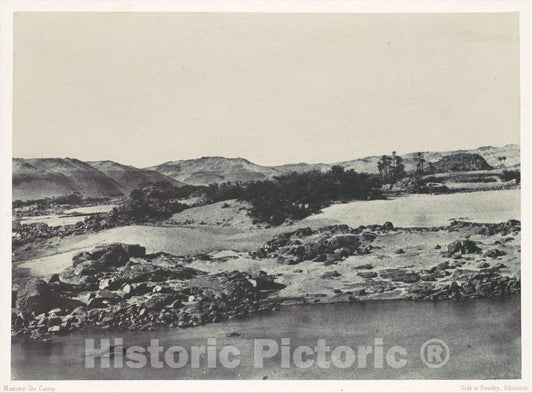 Photo Print : Maxime Du Camp - Haute-Égypte. Entrée de la première Cataracte : Vintage Wall Art