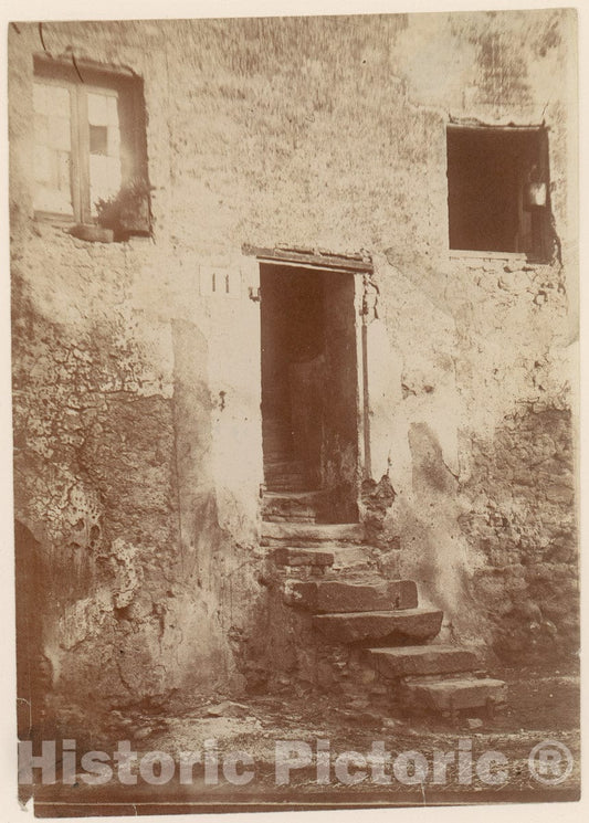 Photo Print : Doorway Into Crumbling Brick Building : Vintage Wall Art