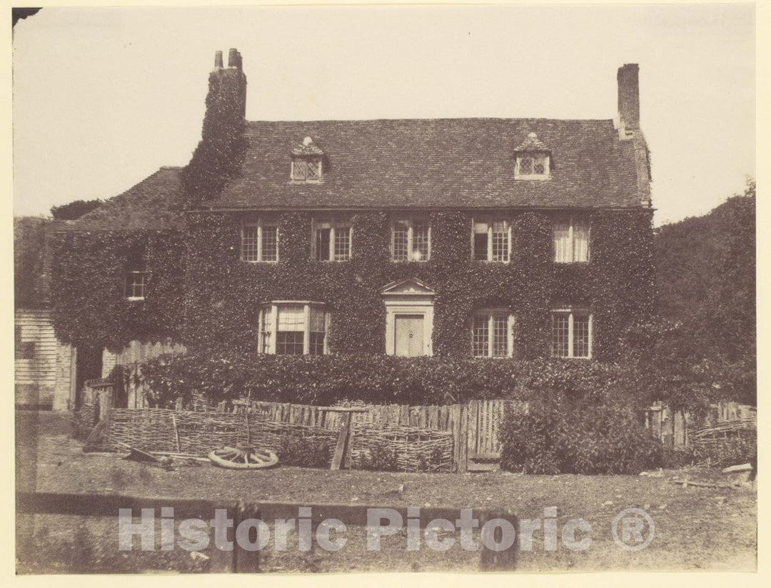 Photo Print : Ivy Covered House : Vintage Wall Art