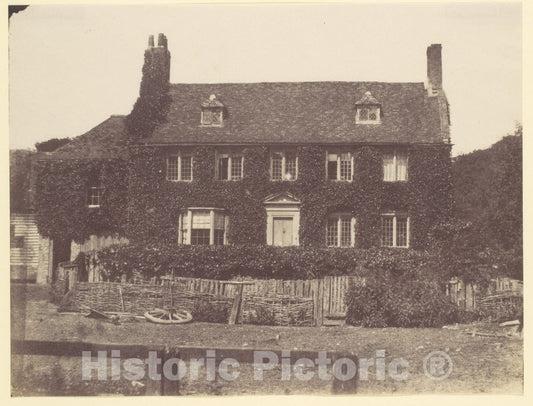 Photo Print : Ivy Covered House : Vintage Wall Art
