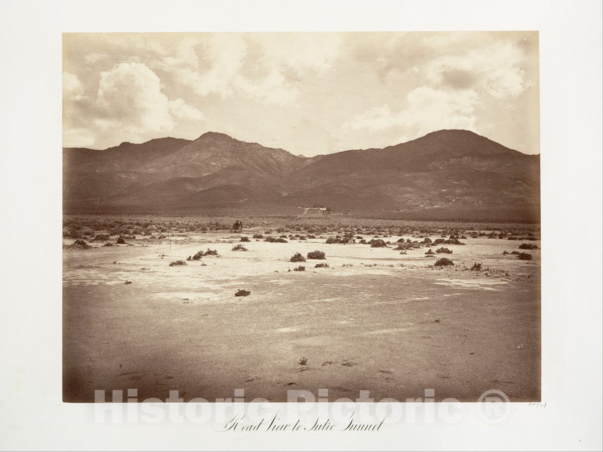 Photo Print : Carleton E. Watkins - Road View to Sutro Tunnel : Vintage Wall Art