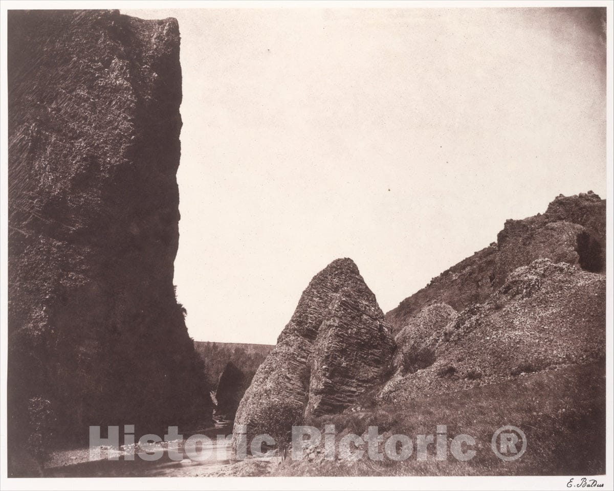Photo Print : Édouard Baldus - Rocks in The Auvergne : Vintage Wall Art