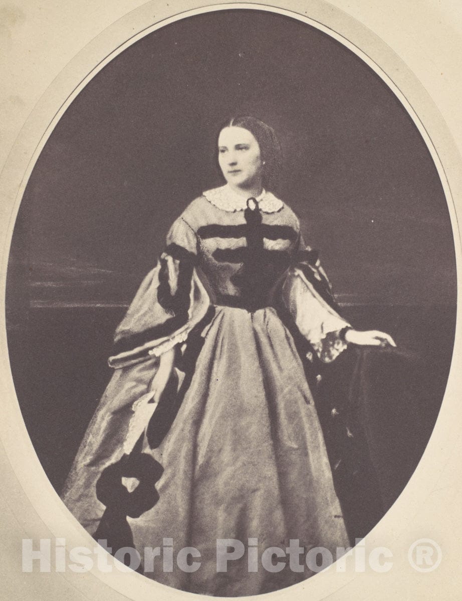 Photo Print : Franz Antoine - Female Portrait, Standing, Looking Left : Vintage Wall Art