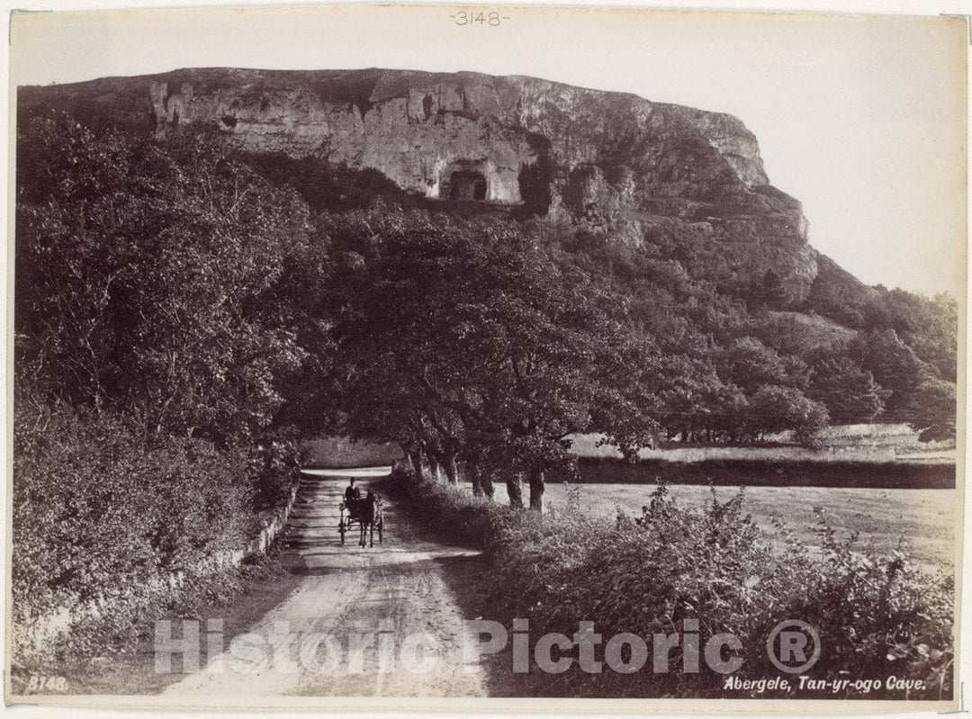 Photo Print : Francis Bedford - Abergele, Tan-yr-ogo Cave : Vintage Wall Art
