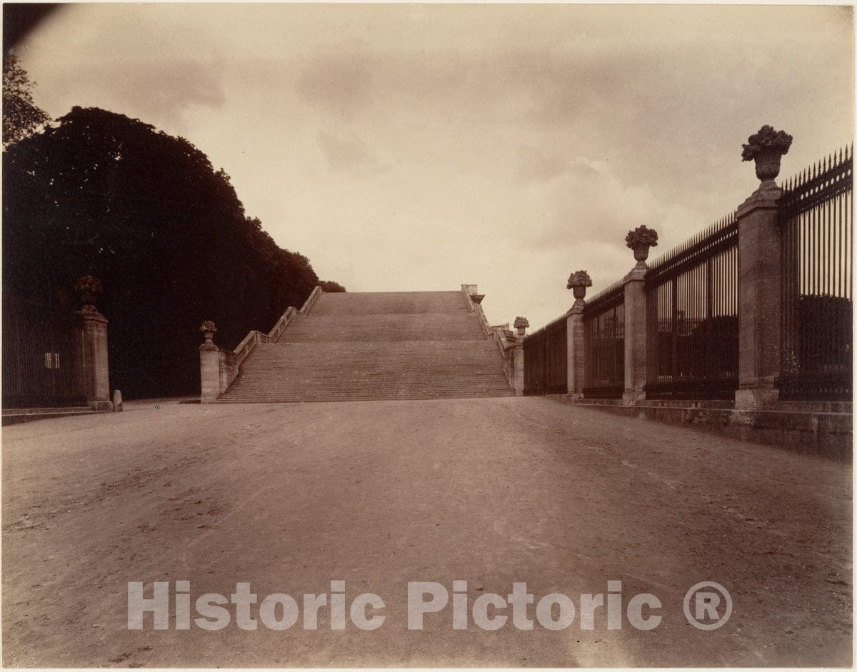Photo Print : Eugène Atget - Versailles, The Orangerie Staircase : Vintage Wall Art