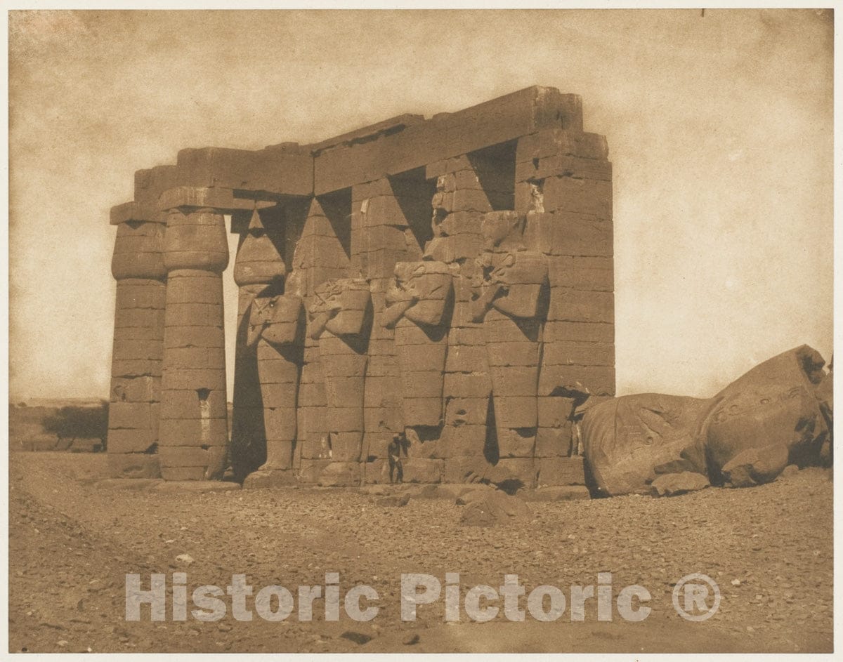 Photo Print : Maxime Du Camp - Colosses du Ramesséum : Vintage Wall Art