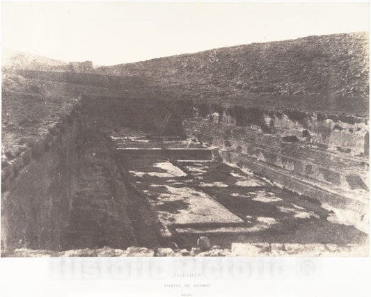Photo Print : Auguste Salzmann - Jérusalem, Tombeau de Salomon, Détails : Vintage Wall Art