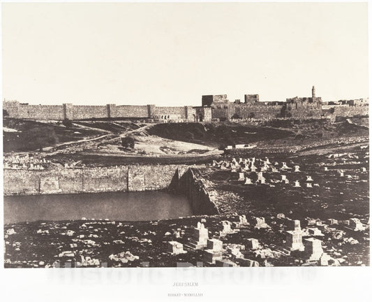 Photo Print : Auguste Salzmann - Jérusalem, Birket-Mamillah : Vintage Wall Art