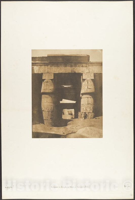 Photo Print : Maxime Du Camp - Intérieur du Temple de Khons, à Karnac, Thèbes : Vintage Wall Art