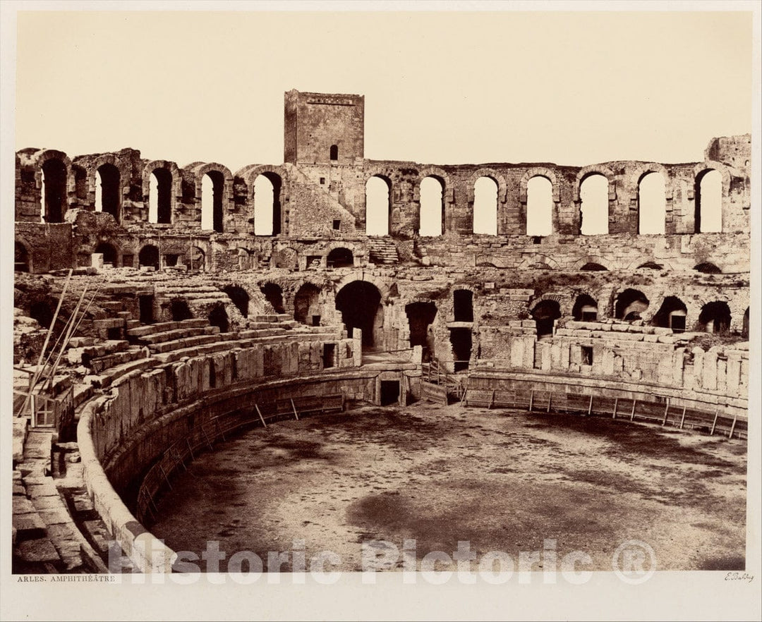 Photo Print : Édouard Baldus - Arles, Amphithéâtre 1 : Vintage Wall Art