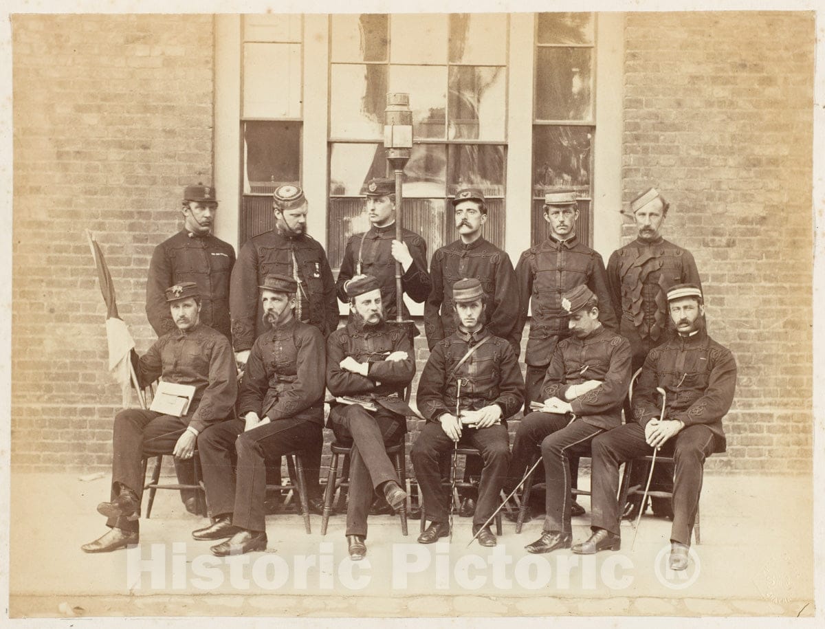 Photo Print : Photo School, S. M. E, Chatham - Officers at The School of Military Engineering, Chatham : Vintage Wall Art