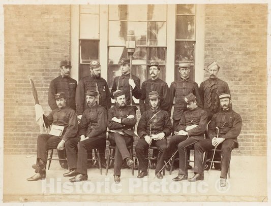 Photo Print : Photo School, S. M. E, Chatham - Officers at The School of Military Engineering, Chatham : Vintage Wall Art