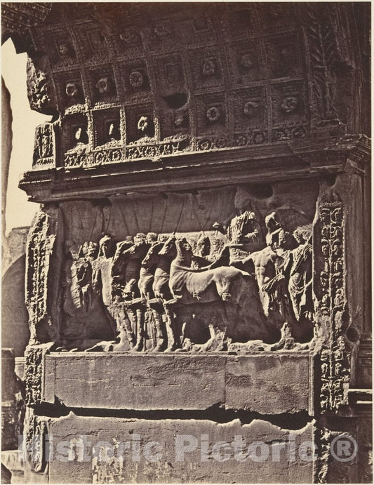 Photo Print : Eugène Constant - Bassorilievo dell'arco di Tito 1 : Vintage Wall Art