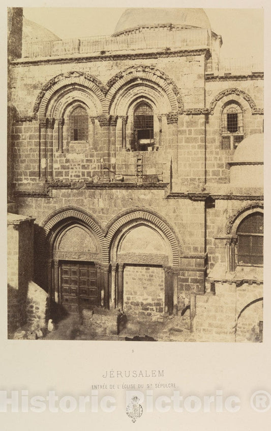 Photo Print : Louis de Clercq - Jérusalem. Entrée de l'Église du St. Sépulcre : Vintage Wall Art