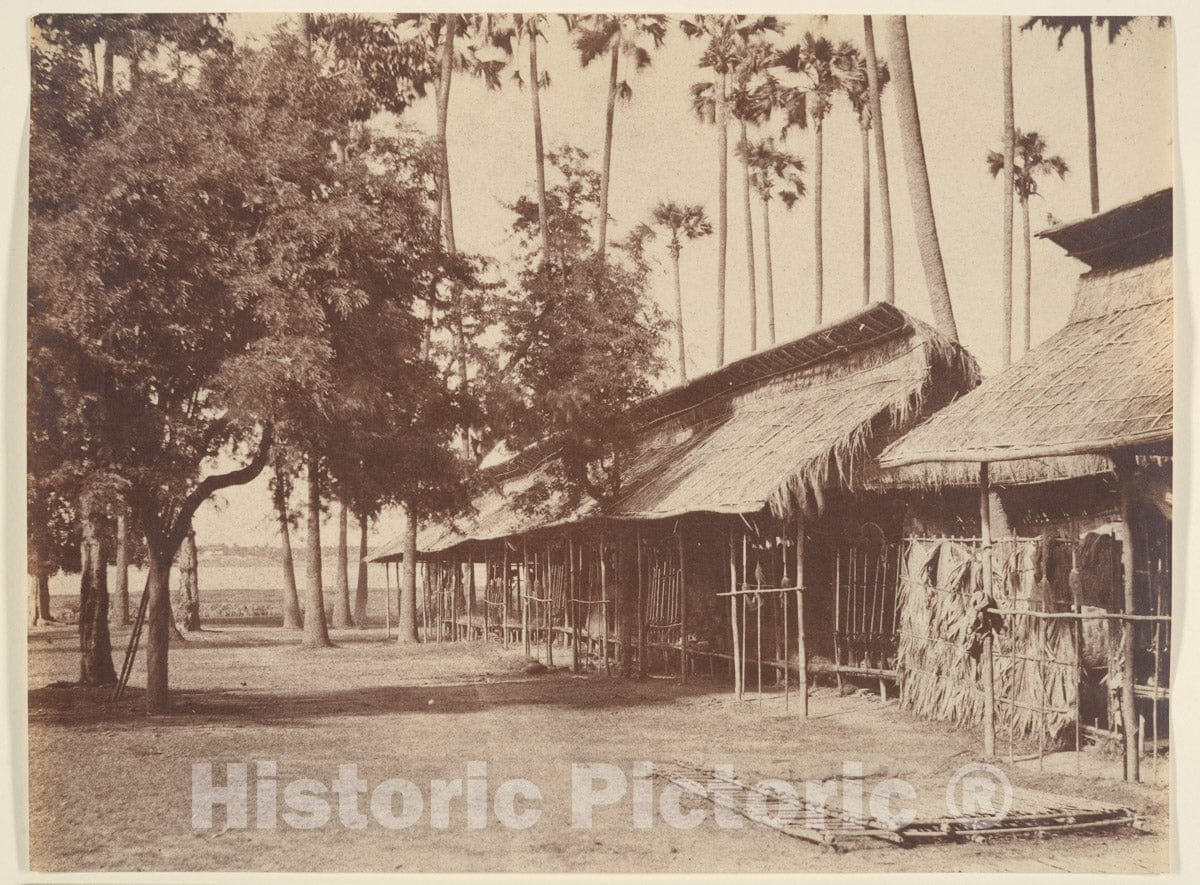 Photo Print : Linnaeus Tripe - Amerapoora, Barracks of The Burmese Guard : Vintage Wall Art