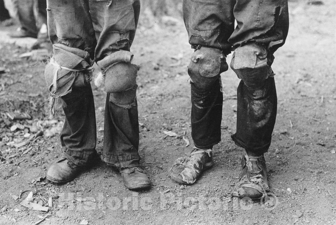 Photo Print : Russell Lee - Cotton Pickers with Knee Pads, Lehi, Arkansas : Vintage Wall Art