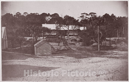 Photo Print : Gen. Q.A. Gillmore's Head Quarters - Folly Island, S.C. : Vintage Wall Art