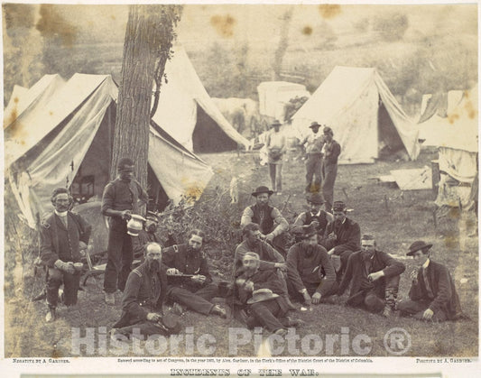 Photo Print : Alexander Gardner - Group at Headquarters of The Army of The Potomac, Antietam, October 1862 2 : Vintage Wall Art