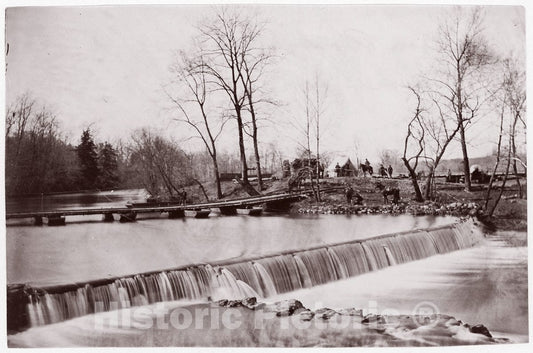 Photo Print : Timothy H. O'sullivan - Bull Run. Pontoon Bridge Near Blackburn's Ford : Vintage Wall Art