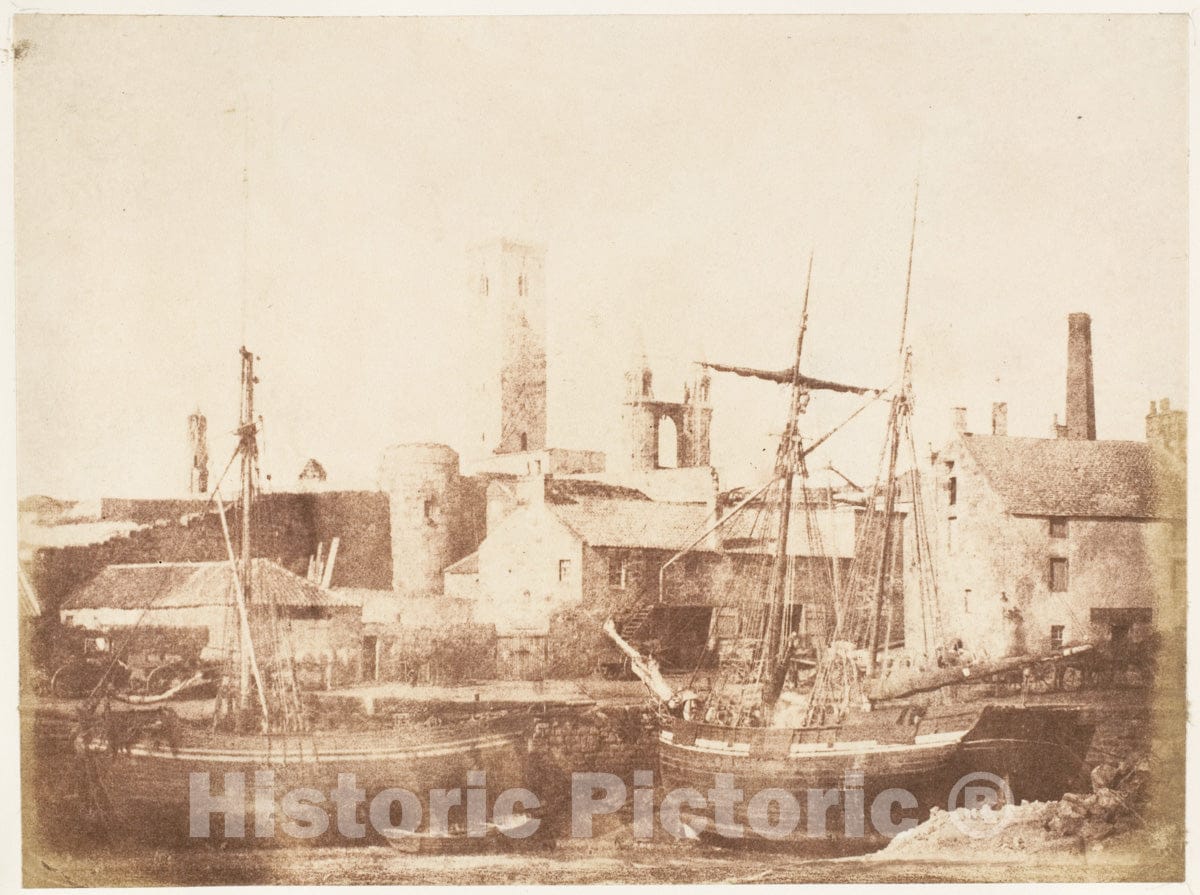 Photo Print : Hill and Adamson - St. Andrews. The Harbor : Vintage Wall Art